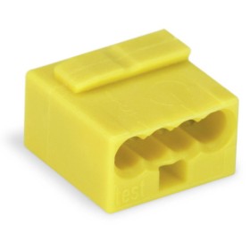 Микро-клемма для распределительных коробок WAGO на 4 проводника 243-504 желтая