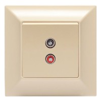 Аудіо розетка Gunsan 1421200100337 Neoline (кремова)