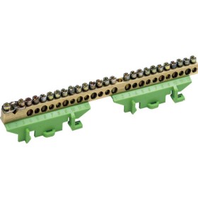 Защитная шина заземления с держателем Hager KM25E 1x25+11x16+13x10мм²