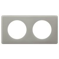 Двухпостовая рамка Legrand Celiane (066602) серый глянец