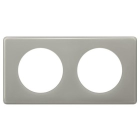Двухпостовая рамка Legrand Celiane (066602) серый глянец