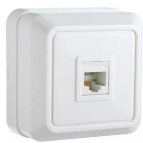 Телефонна розетка Аско-Укрем Ct RJ-12, RJ-45 (РЗtf-1-Ct-W)