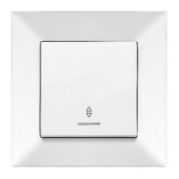 Выключатель проходной Meridian, с подсветкой, белый