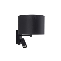 Бра, настенный светильник Nowodvorski 11521 Lusso E27+GU10 (R35) 10W+10W IP20 черный
