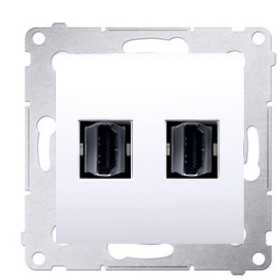 Подвійна HDMI розетка Kontakt Simon Simon 54 Premium DGHDMI2.01/11 (білий)