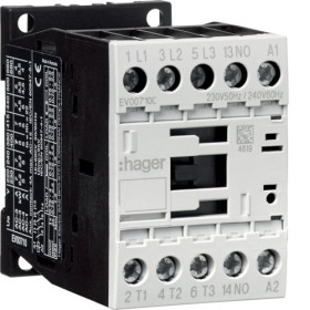 Корпусний контактор Hager EV00710C 3P 7А 230В АС 1НВ AC-3