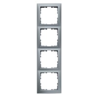 Рамка 4-местная алюминий Berker S.1