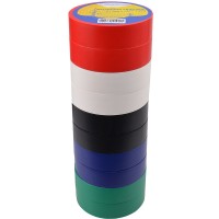 Набір ізолент №1 Аско-Укрем 0,13x19мм/20м 10шт 2 чорні+2 сині+2 червоні+2 зелені+2 білі (A0150020019)