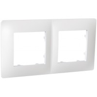 Універсальна двомісна рамка Plank Electrotechnic Classic (PLK1020031) біла