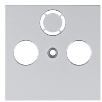 Лицьова ТВ панель Hager WL6312 Lumina (срібляста)