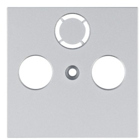 Лицьова ТВ панель Hager WL6312 Lumina (срібляста)