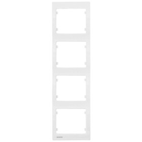 Чотириразова рамка Siemens Iris S18104 вертикальна (біла)