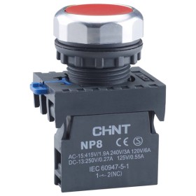 Кнопка Chint NP8-10BN 1NO червона IP65 (667233)