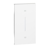 Клавіша для вимикача жалюзі Bticino Living Now KW05M2 на 2 модулі (біла)