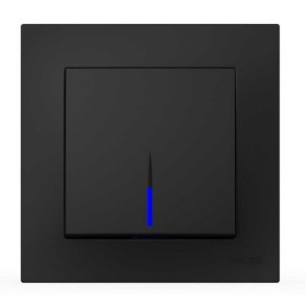 Выключатель EL-BI VEGA черный мат 1-кл с подсветкой ( 510-014800-201 )