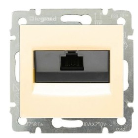 Механизм розетки компьютерной RJ-45 UTP Cat.5e Valena слоновая кость