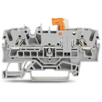 Клема Wago 2002-1671 Topjob S з розмикачем 16А (сіра)