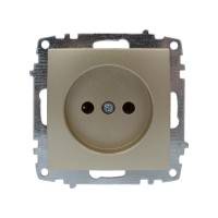 Розетка ELBI ZENA Silverline титан 1-я без заземления без рамки ( 609-011400-215 )