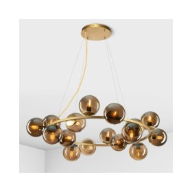 Люстра із скляними плафонами кулі Imperium Light 14016100.12.69 Frost E14 16x40W IP20 Золота