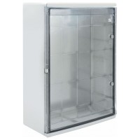 Удароміцна шафа ADAL PANO MD9031 500x600x220мм ABS з монтажною панеллю та прозорими дверцятами ІР65