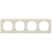 Чотиримісна рамка ABB Sky 2CLA857400A3001 8574 CB (біле скло)