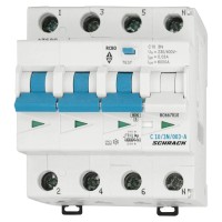 АВДС Schrack BO667810 6кА 10А 30мА 3P+N х-ка C тип A