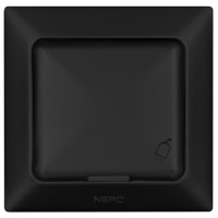 Розетка NE-AD ARAS 93-124-09 с з/к и крышкой черная