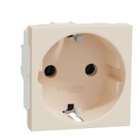 Розетка з заземленням Schneider Electric Unica New NU303644 16А гвинтовий зажим бежева