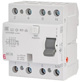 ПЗВ Eti 3P+N EFI6-P4 25/0,03 A 6кА (2061661)