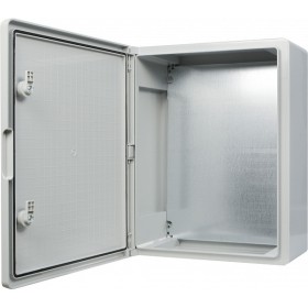 Ударостійкий корпус з АБС-пластику Аско-Укрем UBox 350x500x190мм (непрозорі дверцята)