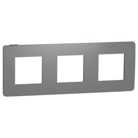 Трехпостовая рамка Schneider Electric NU280622 (дымчато-серый/антрацит)