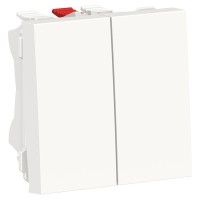 Двоклавішний перемикач Schneider Electric NU321318 (схема 6) 10А 2М (білий)