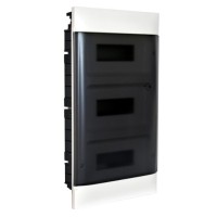 Встроенный пластиковый щиток Legrand Practibox S на 36 модулей (дымчатые двери)