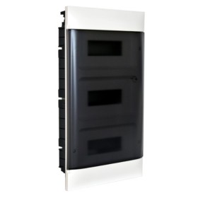 Встроенный пластиковый щиток Legrand Practibox S на 36 модулей (дымчатые двери)