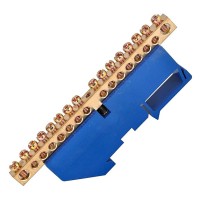 Ізольована шина TNSy «N» ШЛІ6х9-16 на DIN-рейку синя (TNSy5500186)