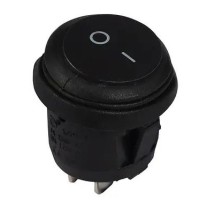 Перемикач TNSy KCD1-5-101W B/B круглий з підсвічуванням IP65 чорний (TNSy5500721)