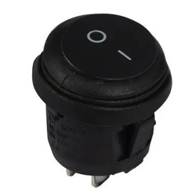 Переключатель TNSy KCD1-5-101W B/B круглый с подсветкой IP65 черный (TNSy5500721)