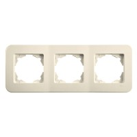 Рамка 3-місна кремова VIKO Rollina