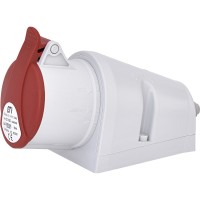 Настінний силовий роз'єм ETI 004482036 EZ-1653 IP44 (16A 400V 3P+N+PE)