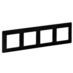 Рамка четырехместная Legrand Valena Life черная матовая