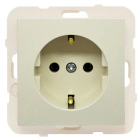 Одинарная розетка Logus 21131 TPE 2P+Z Шуко 16А 250В (жемчуг)