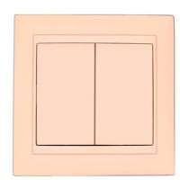 Двокнопковий вимикач Elcor Emily 9215 (211550) (кремовий)