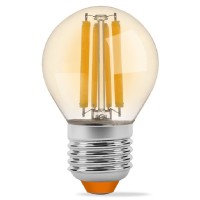 Светодиодная филаментная лампа Videx Filament G45FA E27 6Вт 2200K (VL-G45FA-06272) бронза