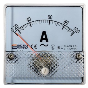 Амперметр трансформаторного включення Аско-Укрем 100/5А АС 80х80мм (А-80) (A0190010050)