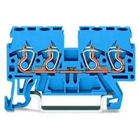 Компакт клемма Wago 870-834 TS35 (синяя)