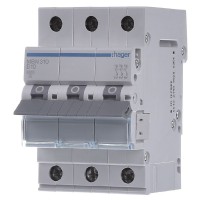 Автоматичний вимикач Hager MBN310 6кА B 10A 3P