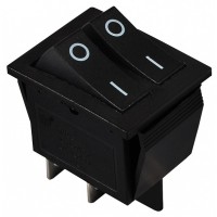 Переключатель Аско-Укрем KCD2-2101 B/B (0-I) 2-х клавишный черный (A0140040108)