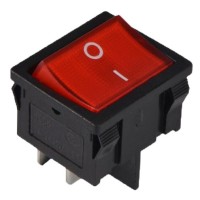 Перемикач TNSy KCD1-6-201N R/B з підсвічуванням червоний (TNSy5500732)