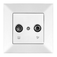 Розетка TV/SAT Meridian, кінець, білий