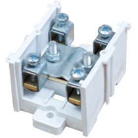 Клемма проходная КП 95Л (30) 1х95 мм.кв. / 4х16 мм.кв. с латунной контактной пластиной